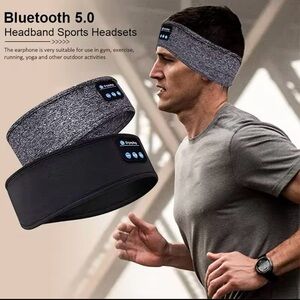Bluetooth Sports Sleeping Headband Elastic Wireless Headphones Music Eye Mask